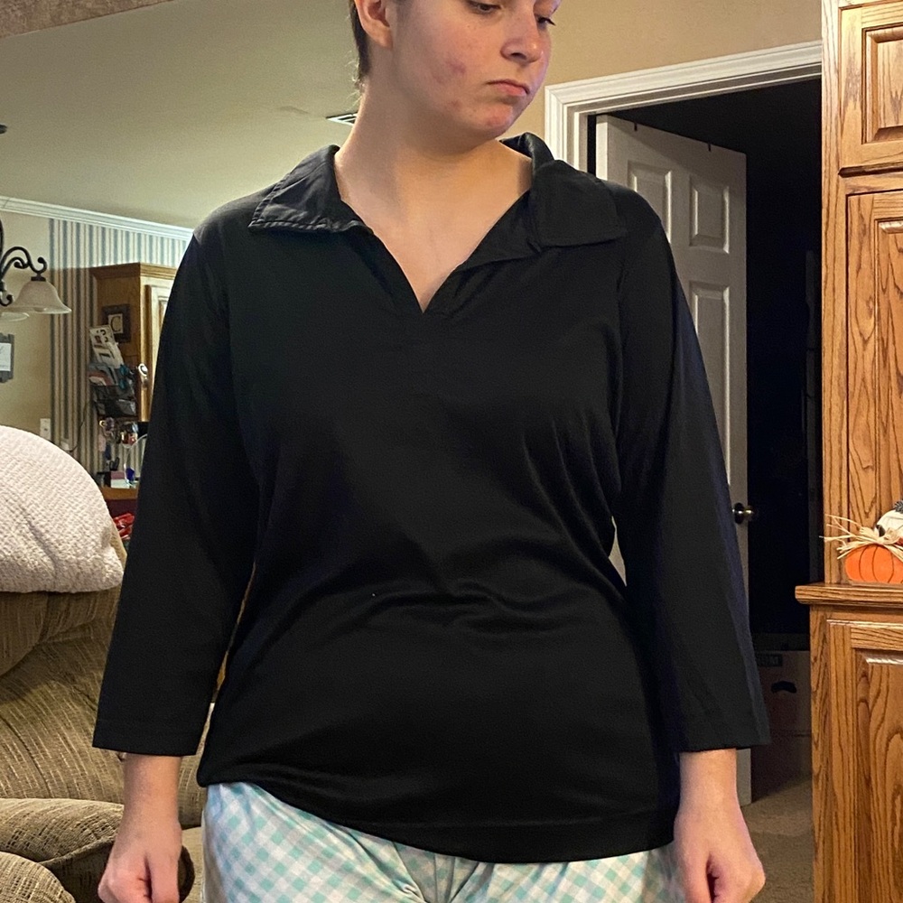 Black 3/4 Sleeve Top